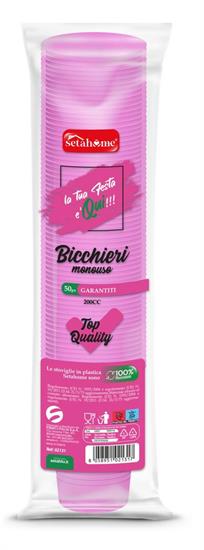 BICCHIERI MONOUSO FUXIA 50pz 200cc