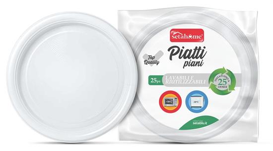 PIATTI RIUTILIZZ. PIANI BIANCHI 25pz