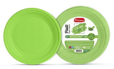 PIATTI RIUTILIZZ. DESSERT VERDE 25pz