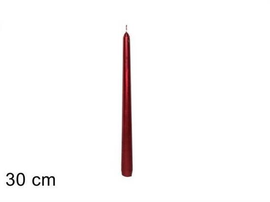 CANDELA METAL ROSSO 30cm