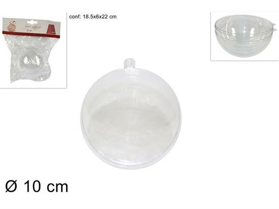 SFERA PLASTICA 10cm TRASPARENTE