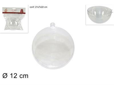 SFERA PLASTICA 12cm TRASPARENTE