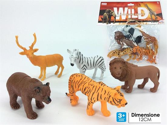 BUSTA ANIMALI WILD 5pz