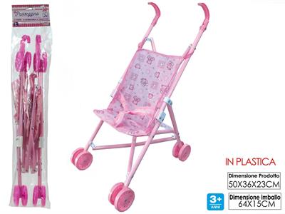 PASSEGGINO PLASTICA ROSA