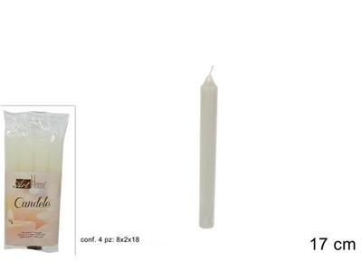 CANDELE BIANCHE 17cm 4pz