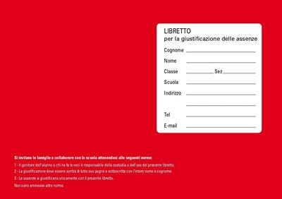 LIBRETTO GIUSTIFICAZIONE 12x17