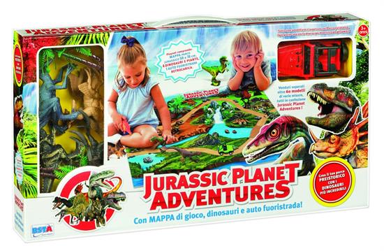 DINOSAURO PLAYSET C/MAPPA E FUORISTRADA