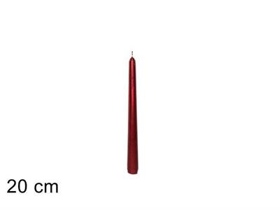 CANDELA METAL ROSSO 20cm