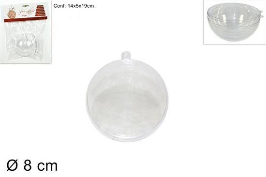 SFERA PLASTICA  8cm TRASPARENTE