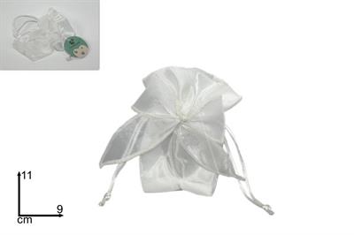 SACCHETTO ORGANZA FIOCCO BIANCO