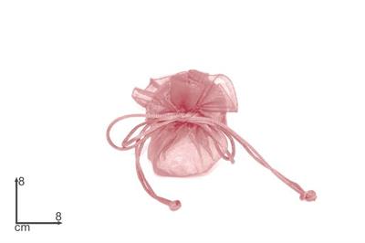 SACCHETTO ROSA ORGANZA TONDO