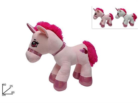 PELUCHE UNICORNO 60cm 2 COLORI