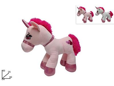 PELUCHE UNICORNO 60cm 2 COLORI