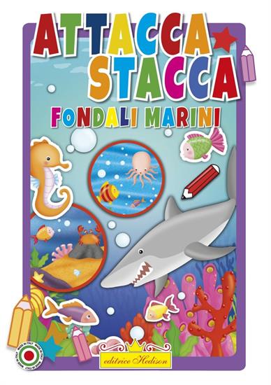 LIBRO ATTACCA STACCA FONDALI MARINI E FAUNA