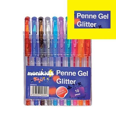 PENNE GEL GLITTER 10pz COL.ASS.