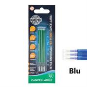 REFILL BLU 3pz x PENNA CANCELLABILE