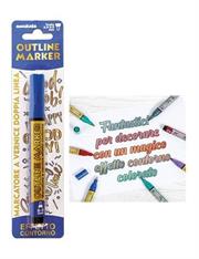 PEN DOUBLE LINE 2-3mm ORO/BLU