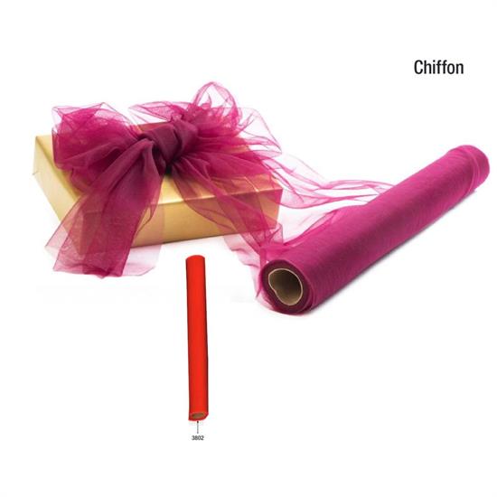 ROTOLO CHIFFON cm50x10mt ROSSO TULLE