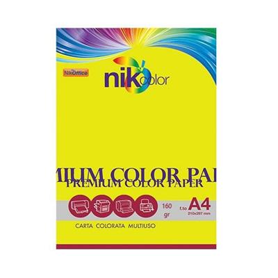 NIKCOLOR A4 160gr FLUO GIALLO