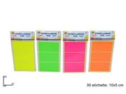 ETICHETTE ADESIVE FLUO 10x5cm 30pz