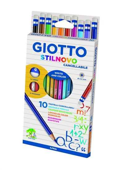 GIOTTO STILNOVO 10pz +GOMMA +TEMPERINO