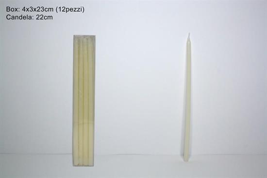 CANDELE AVORIO 22cm 12pz