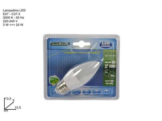 LAMPADINA LED E27 3W CANDLE