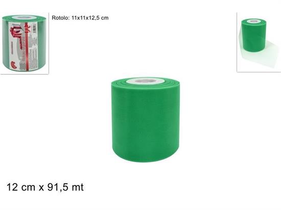 TULLE ROTOLO 12cm VERDE 100Y