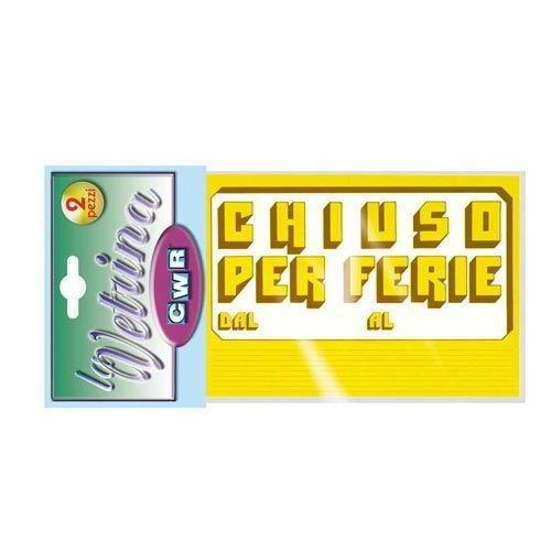 CARTELLI PLASTICA CHIUSO X FERIE 2pz