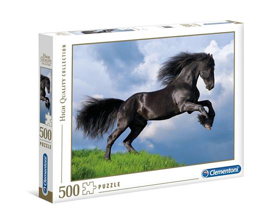 PUZZLE 500 FRESIAN BLACK HORSE.