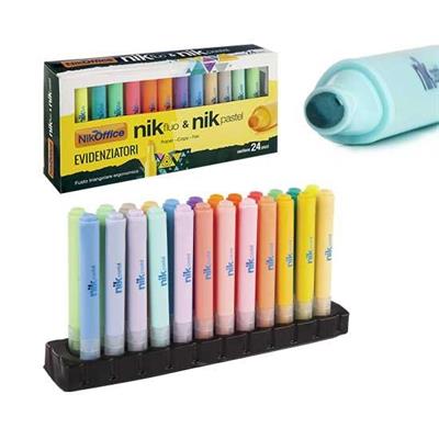 EVIDENZIATORI FIT 24 COLORI FLUO E PASTEL