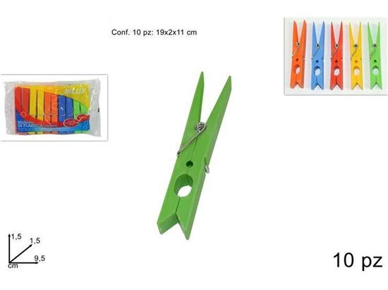 MOLLETTE PLASTICA COLORATE 10pz