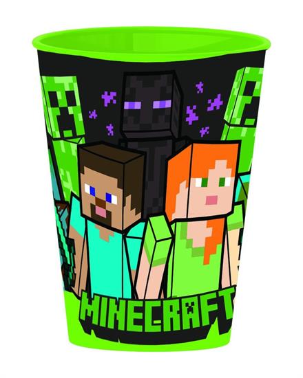 BICCHIERE PLASTICA MINECRAFT