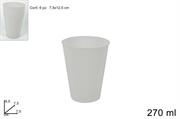 BICCHIERI PLASTICA BIANCO 6pz