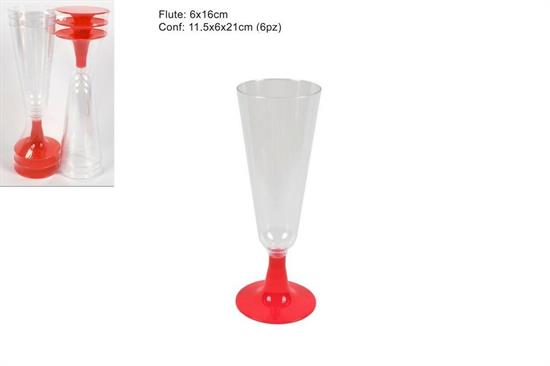 FLUTE 6pz BASE ROSSO