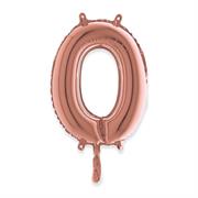 MYLAR NUMERO MEDIO ROSE GOLD 0 36cm