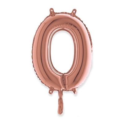 MYLAR NUMERO MEDIO ROSE GOLD 0 36cm