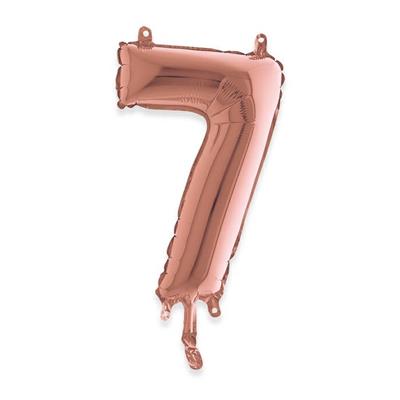 MYLAR NUMERO MEDIO ROSE GOLD 7 36cm