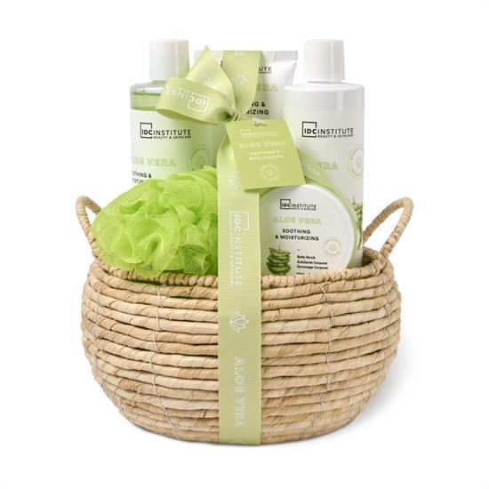 SET SCENTED ALOE VERA BASKET 5pz