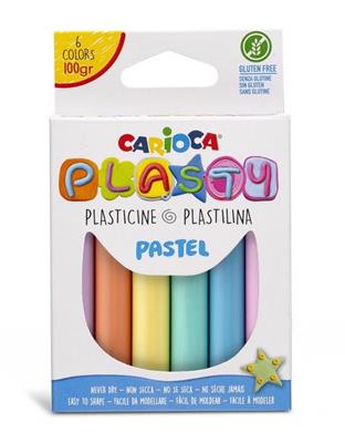 PLASTILINA PLASTY CARIOCA 6 COL.PASTEL