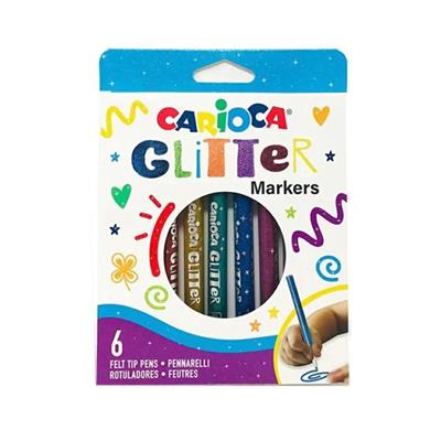 CARIOCA MARKERS GLITTER 6pz