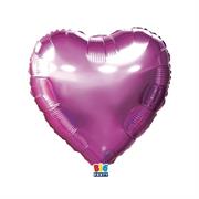 MYLAR CUORE 45cm FUXIA METAL 18