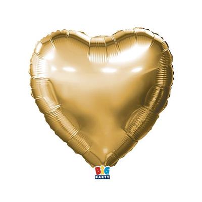 MYLAR CUORE 45cm ORO METAL 18