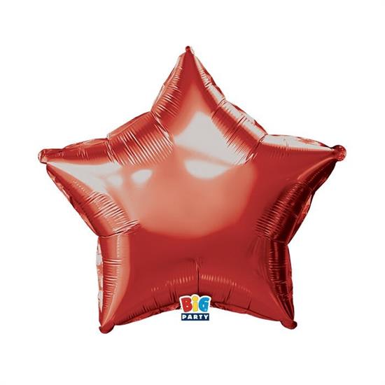 MYLAR STELLA 45cm ROSSO METAL 18