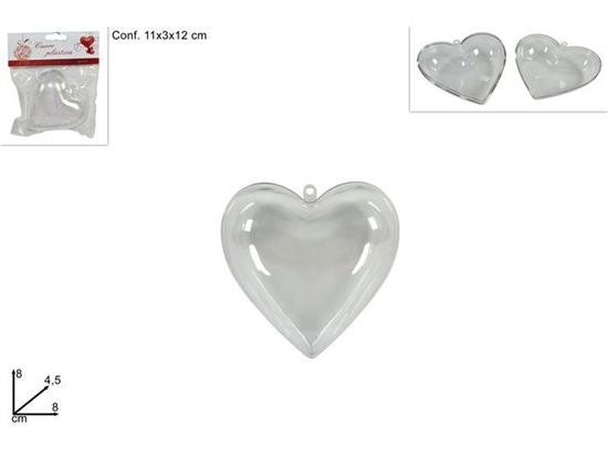 CUORE PLASTICA TRASP.8cm