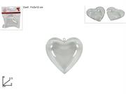 CUORE PLASTICA TRASP.8cm