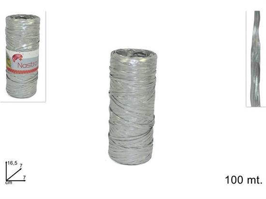 NASTRO RAFFIA SILVER 100mt