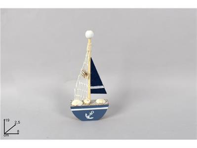 BARCA A VELA C/CONCHIGLIE 19cm