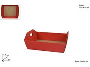 CESTA C/MANIGLIA ROSSA 34x29 CARTONE