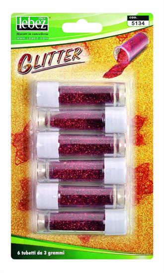 GLITTER 2gr ROSSO 6pz